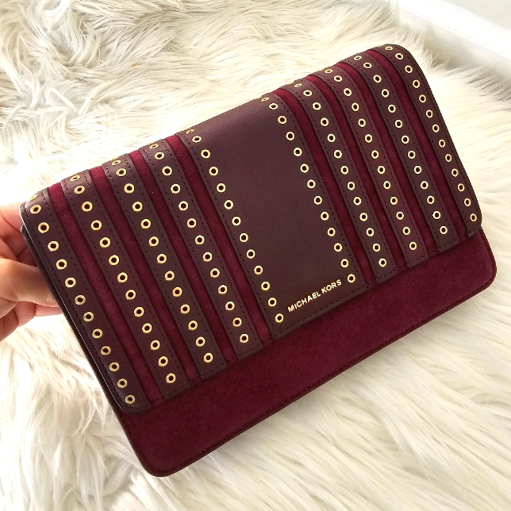 NWT Michael Michael Kors Brooklyn Grommet Crossbody Bag
